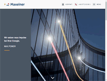 Tablet Screenshot of maxeiner-gmbh.de